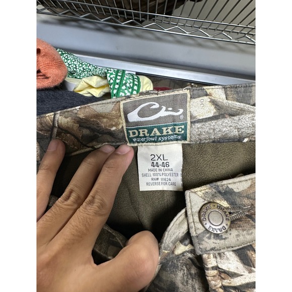 Drake Waterfowl Systems Camo Hunting Pants 2XL 44-46 Shell 100 Polyester - Picture 3 of 5